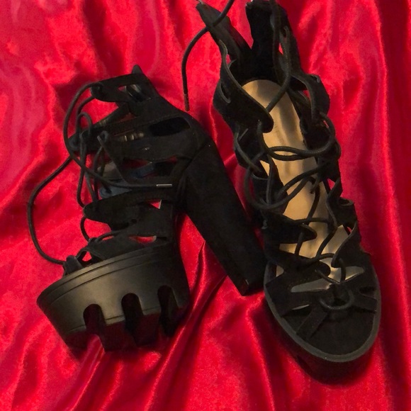 Platform open toe boots - Picture 3 of 4